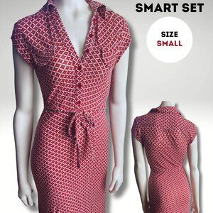 Smart Set – Red Printed Dress (Size Small)
